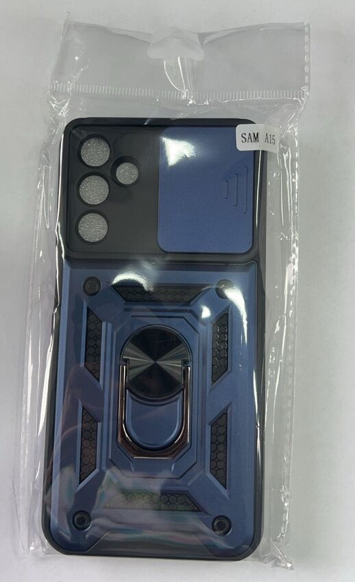 Armor Case With Curtain for Samsung A15 Dark Blue