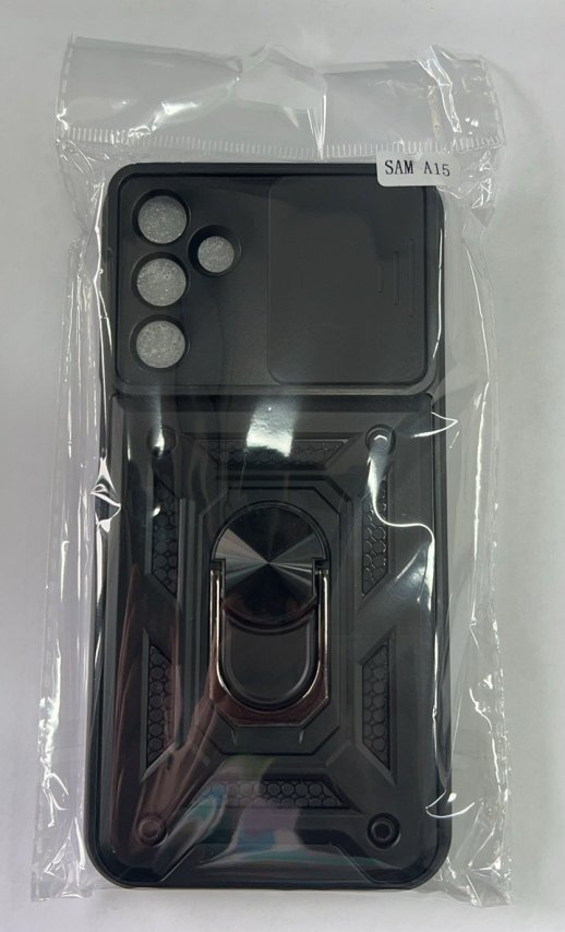 Armor Case With Curtain for Samsung A15 Dark Blue