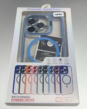 Чехол Magnetic Stand and Magsafe Apple Iphone 16 Pro Siera Blue