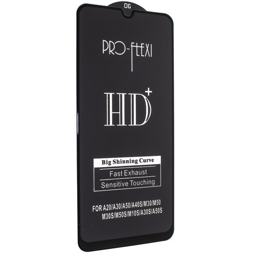 Захисне скло PRO-FLEXI HD+ SAMSUNG M30 | A20 | A30 | A50 | A40S | M50 | M30S | M50S | M10S ЧОРНИЙ