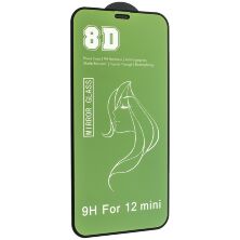 Защитное стекло для телефона 8D MIRROR APPLE IPHONE 12 mini 5,4" BLACK-GREEN
