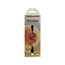 USB Cable TORNADO TX6 Lightning 2.4A/1m Black