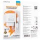 Мережевий зарядний пристрій BOROFONE BAS44A TYPE-C PD 20W / USB QC3.0 + кабель TYPE-C - TYPE-C, білий