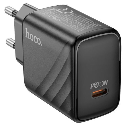 Мережевий зарядний пристрій HOCO CS22A PD 30W TYPE-C, ЧОРНИЙ