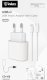 Мережевий зарядний пристрій INKAX CD-109 PD Fast Charging 20W | 1 USB-C + USB-C для освітлення для iPhone