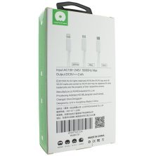 Мережевий зарядний пристрій WUW T31 2USB 2.4A + USB Lightning