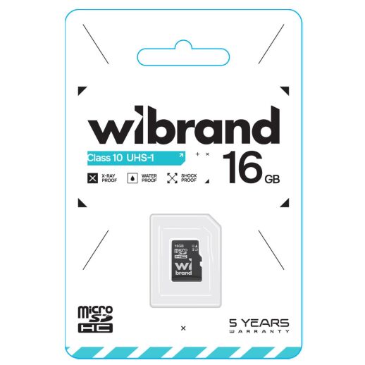 Карта пам'яті micro 16Gb Wibrand SDHC (UHS-1) class 10