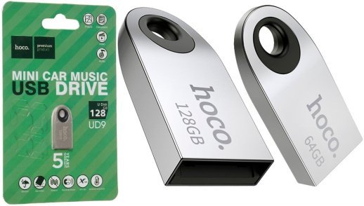 Флеш-память HOCO UD9 (USB2.0/8Gb) (стальной)