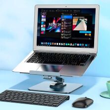 Настільний тримач HOCO PH52 PLUS Might metal rotating для планшету від 9,7" до 15,6", СІРИЙ
