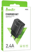 Мережевий Зарядний Пристрій Avantis A820 1USB Lightning Black