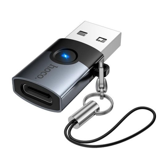 OTG-адаптер HOCO UA46B Type-C (папа) - USB 3.0 (мама), чорний