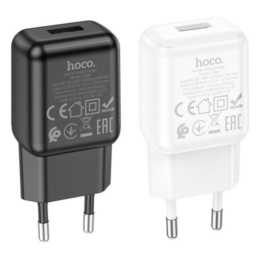 СЗУ HOCO C96A (1USB/2.1A) (27pc) (белый)