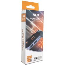 FM Модулятор M8 Bluetooth / гучномовець ЧОРНО-СИНІЙ