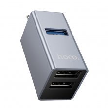 USB HUB HOCO HB54A 3in1 (Type-C to USB2.0*2+USB3.0) (серый)
