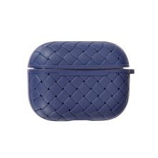 Чохол Шкіра Плетіння для AirPods Pro Blue