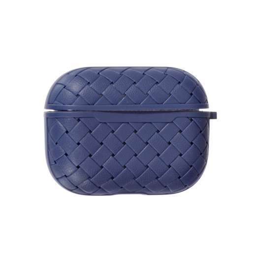 Чохол Шкіра Плетіння для AirPods Pro Blue