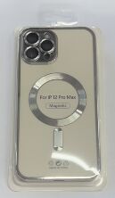 Case Magsafe With Frame for Apple Iphone 12 ProMax Silver