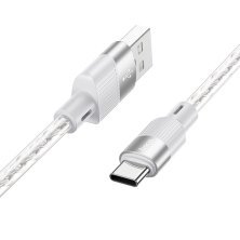 USB кабель HOCO X99 USB - Type-C, SILICONE, 1метр, сірий