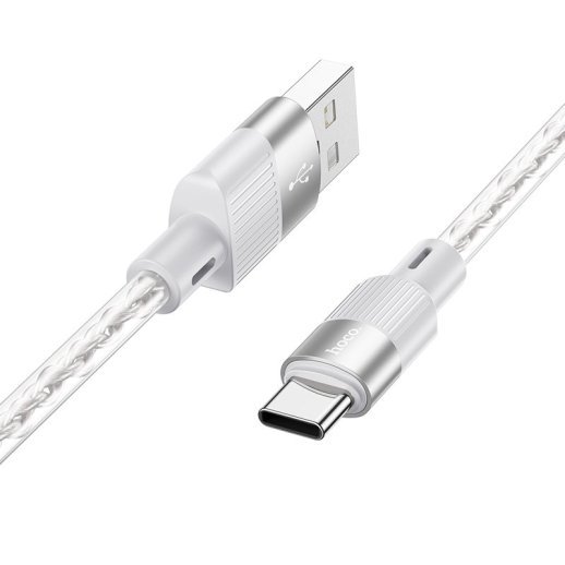 USB кабель HOCO X99 USB - Type-C, SILICONE, 1метр, сірий