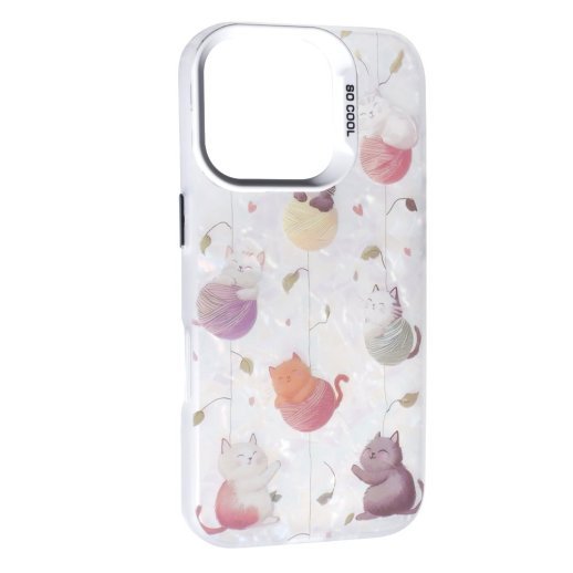 Накладка Soft Milky для Apple iPhone 16 Pro Max Cat with threads