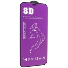 Защитное стекло для телефона 8D MIRROR APPLE IPHONE 12 mini 5,4" BLACK-PURPLE