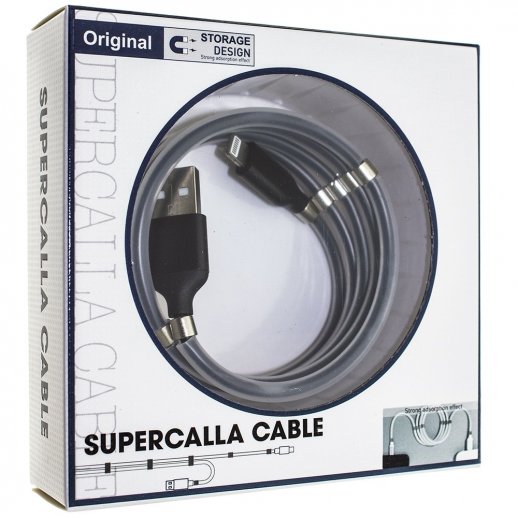 Кабель SUPERCALLA USB - Lightning 10 магнітів