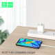 Мережевий зарядний пристрій DENMEN DC07V 3.6A 1USB 18W QC3.0, FCP, AFC, SCP + CABLE Micro-USB