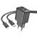 Мережевий зарядний пристрій HOCO CS23A TYPE-C PD 30W + USB QC 3.0 + КАБЕЛЬ TYPE-C - LIGHTNING, чорний