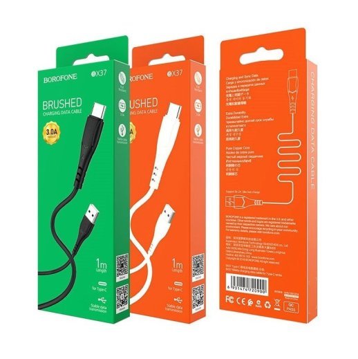 USB кабель BOROFONE BX37 Wieldy charging data USB - Type-C ЧОРНИЙ