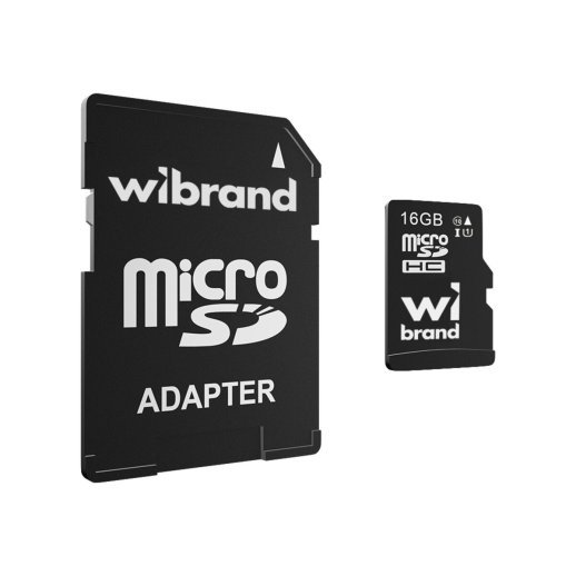 Карта пам'яті micro 16Gb Wibrand SDHC (UHS-1) class 10 (adapter SD)