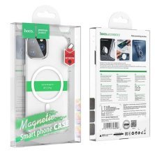 Силіконова накладка HOCO протиударна з MagSafe для APPLE iPhone 15 PRO MAX 6.7" прозора