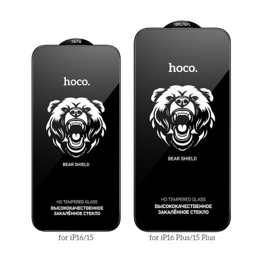 Скло для телефону HOCO A777 Bear Shield HD APPLE iPhone 14 PRO | iPhone 15 | iPhone 16 6.1"