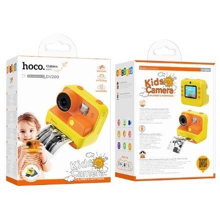 ФОТО КАМЕРА HOCO DV200 Dual lens children printing camera ЖОВТИЙ