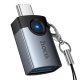 OTG-адаптер HOCO UA46C USB (папа) - Type-C (мама), чорний