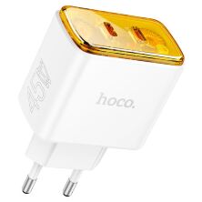 Мережевий зарядний пристрій HOCO CS43A 2*TYPE-C PD 45W, білий