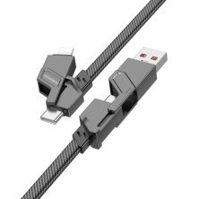 USB Кабель Borofone BU43 USB/Type-C - Type-C/Lightning (1.2м) (черный)