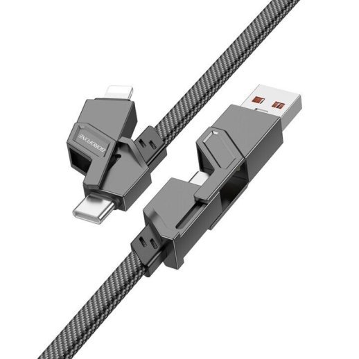 USB Кабель Borofone BU43 USB/Type-C - Type-C/Lightning (1.2м) (черный)