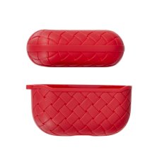 Чохол Шкіра Плетіння для AirPods Pro Red