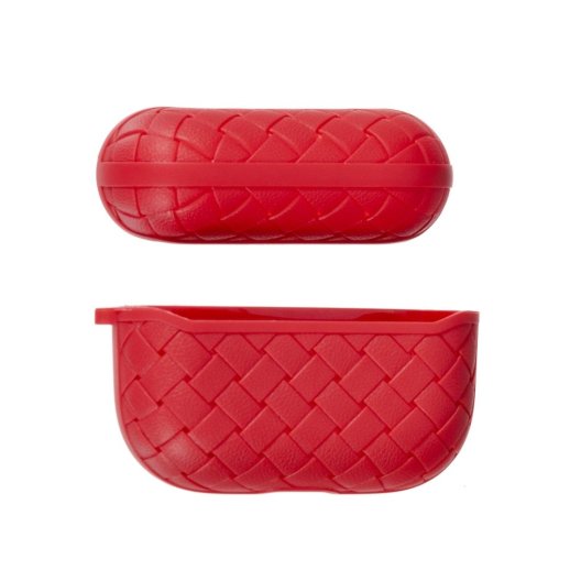 Чохол Шкіра Плетіння для AirPods Pro Red