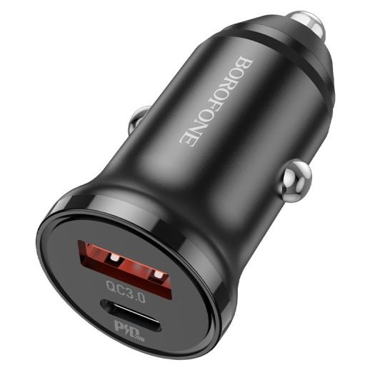Автомобільний зарядний пристрій BOROFONE BZ18A PD20W+QC3.0 car charger