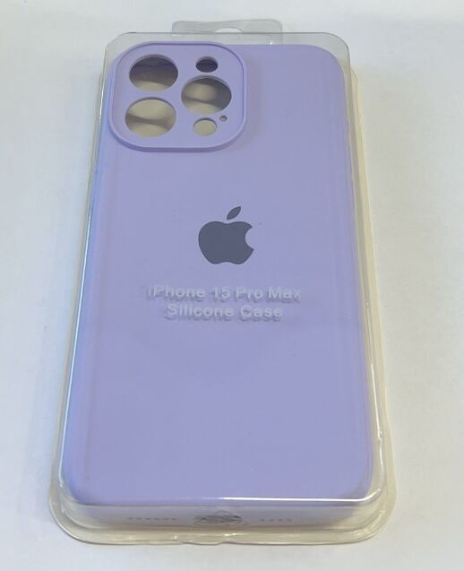 Чехол Silicone Case Copy Apple iPhone 15 Pro Max Square Light Lilac, 15