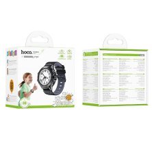 Дитячі смарт-годинники HOCO Y107 4G з дзвінками, GPS/Wi-Fi/LBS, SOS, чорно-чорні