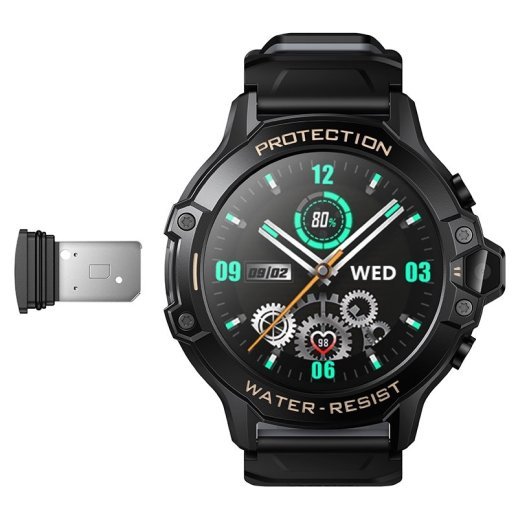 Дитячі смарт-годинники HOCO Y107 4G з дзвінками, GPS/Wi-Fi/LBS, SOS, чорно-чорні