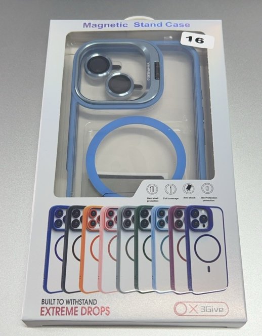 Чехол Magnetic Stand and Magsafe Apple Iphone 16 Dark Blue