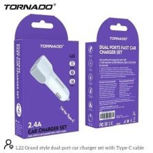 Автомобильное Зарядное Устройство Tornado L22 Type-C 2USB