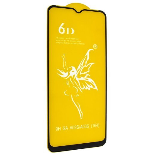 Захисне скло 6D PREMIUM SAMSUNG A037 Galaxy A03S 2021 | A04 ЧОРНИЙ