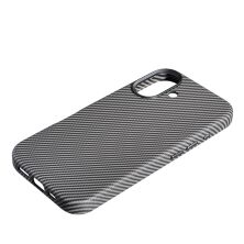 Накладка Leather Carbon With Magnetic для Apple iPhone 16 Titanium