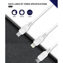 Кабель USB WUW X153 USB-Lightning 2.4A білий