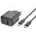 Мережевий зарядний пристрій HOCO CS23A TYPE-C PD 30W + USB QC 3.0 + КАБЕЛЬ TYPE-C - TYPE-C, чорний