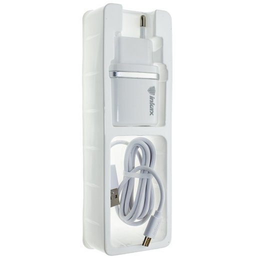 Мережевий зарядний пристрій INKAX CD-11 2.4A + USB кабель MICRO